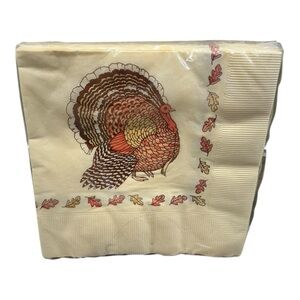 American greetings Thanksgiving Dinner NAPKINS 16 ct 3-Ply 16"x16" Turkey Fall
